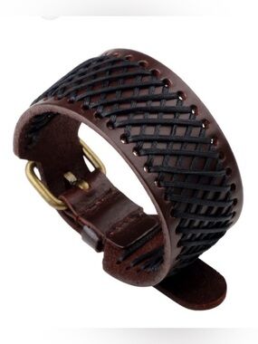 Leather unisex bracelet adjustable NEW